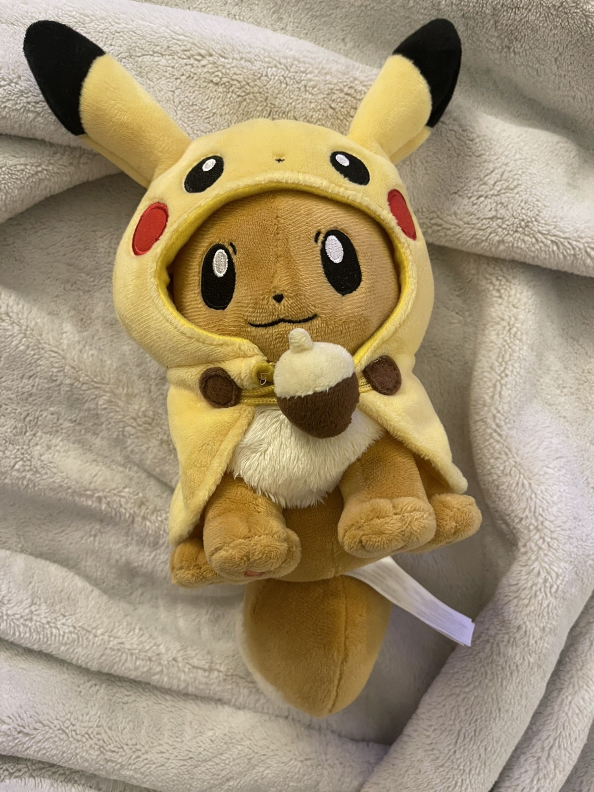 Pokemon Center Eevee Wearing Pikachu Cape 9" Plush