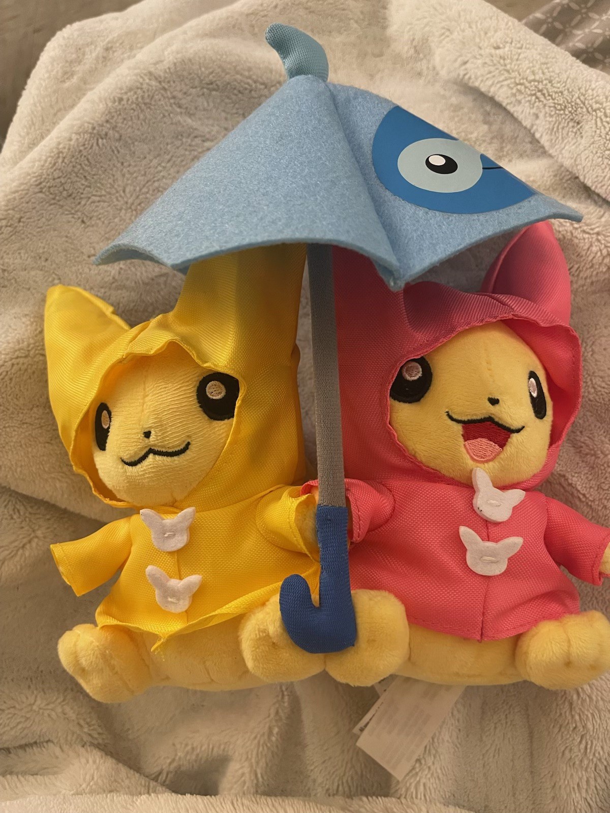 Pokemon Center June 2016 Pikachu Raincoat Plush Doll Japan