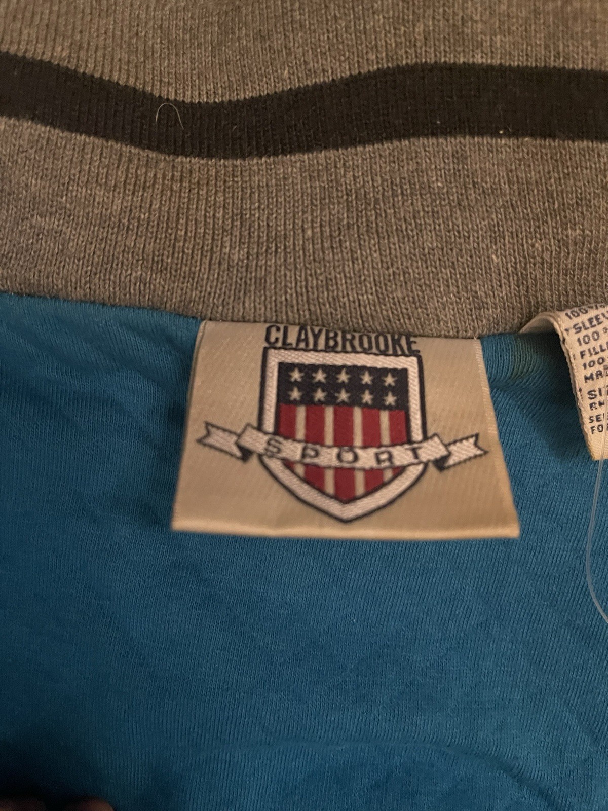 Vintage Men's ClayBrooke Sport Jacket Grey Snap Button Mock Neck - photo 3