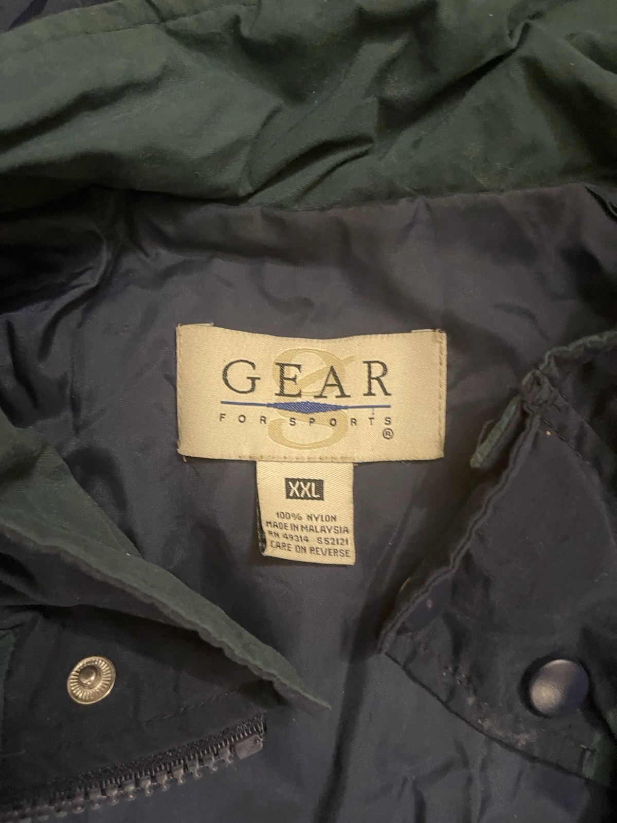 Vintage Gear For Sports Men's Hooded Windbreaker Jacket XXL - photo 3
