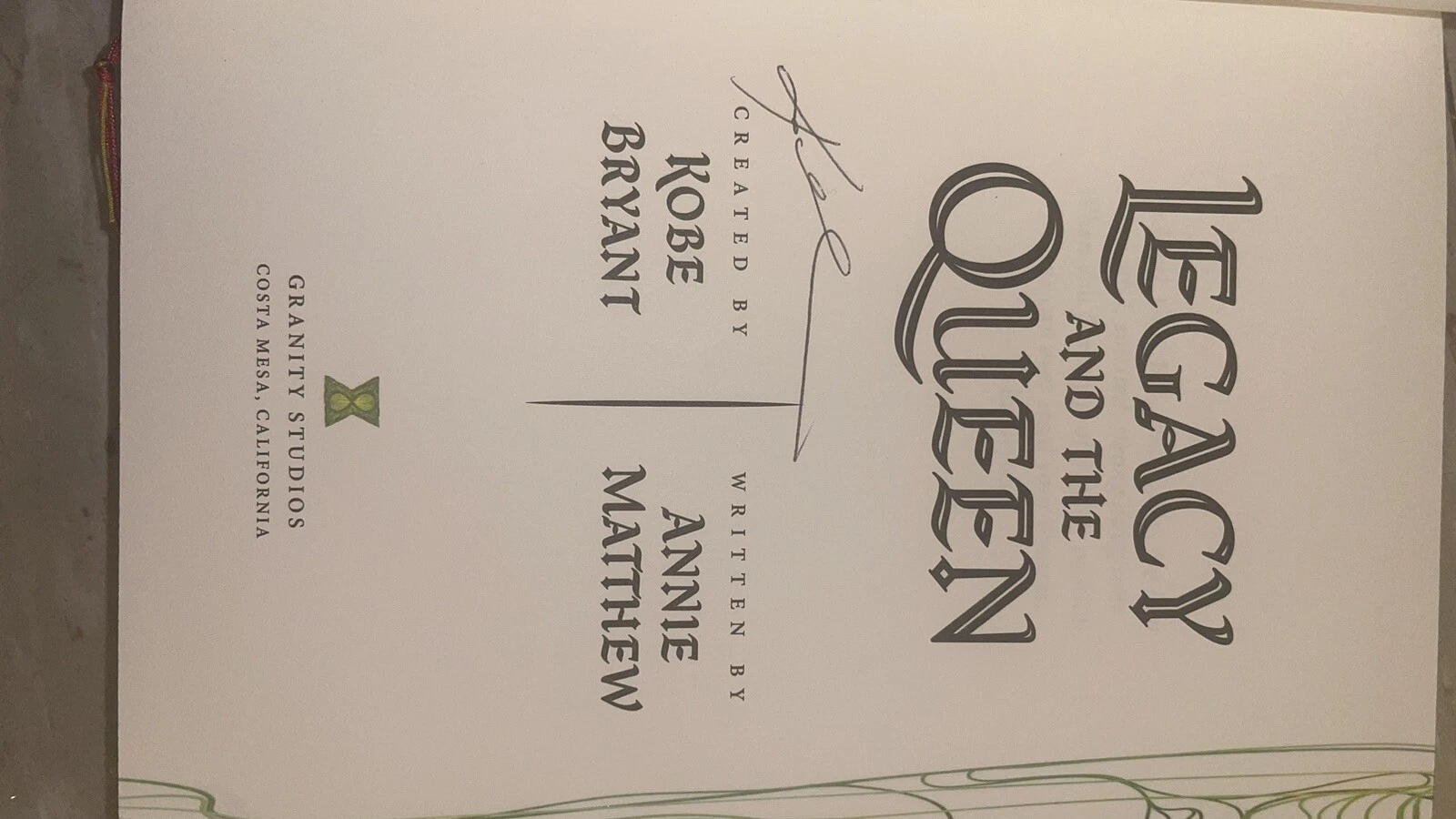 Kobe Bryant Signed Autographed Book Legacy and The Queen Lakers