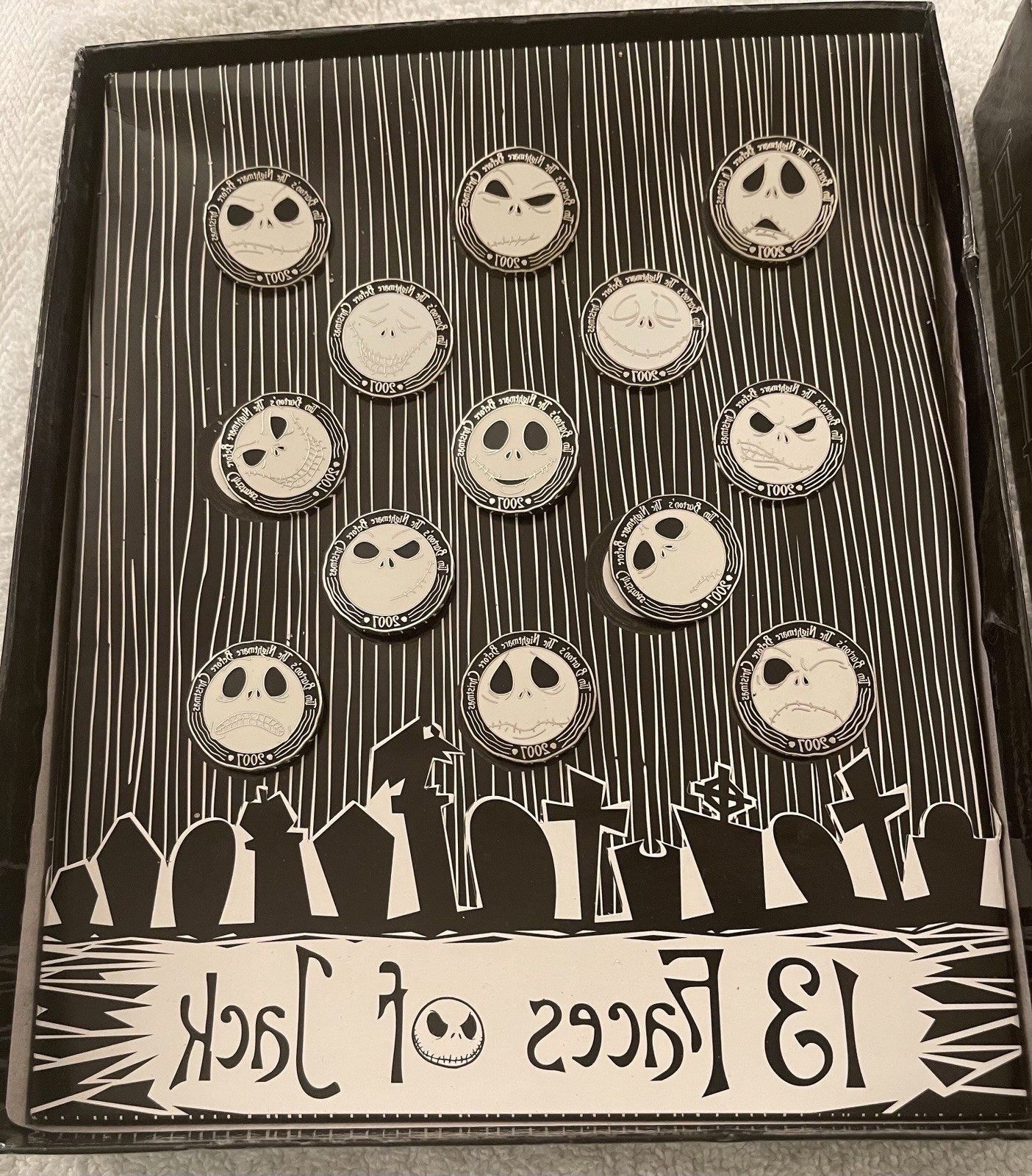 NBC Jack Skellington Pin Box Set of “13 Faces of Jack” Limited E