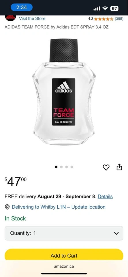 Adidas Team Force Men’s Cologne - photo 2
