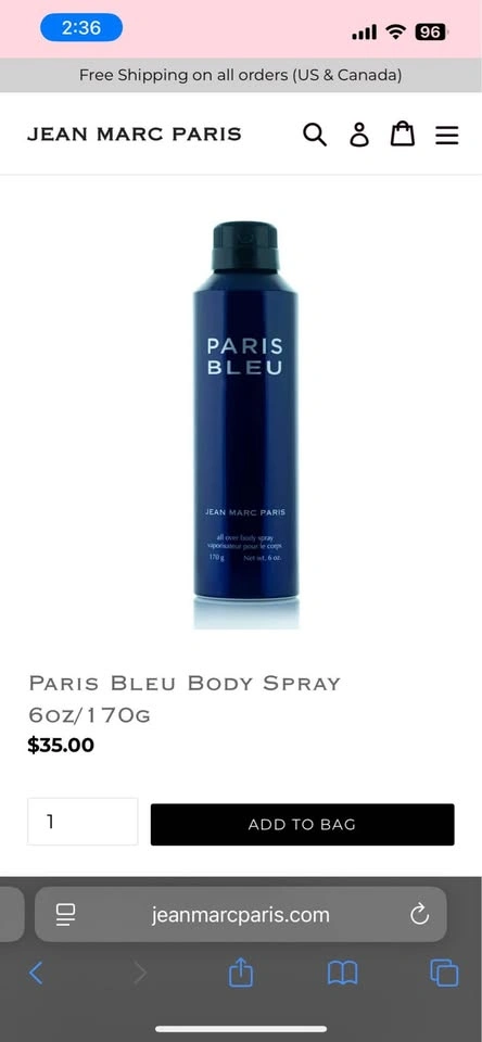 Jean Marc Paris Bleu Body Spray For Men - photo 2