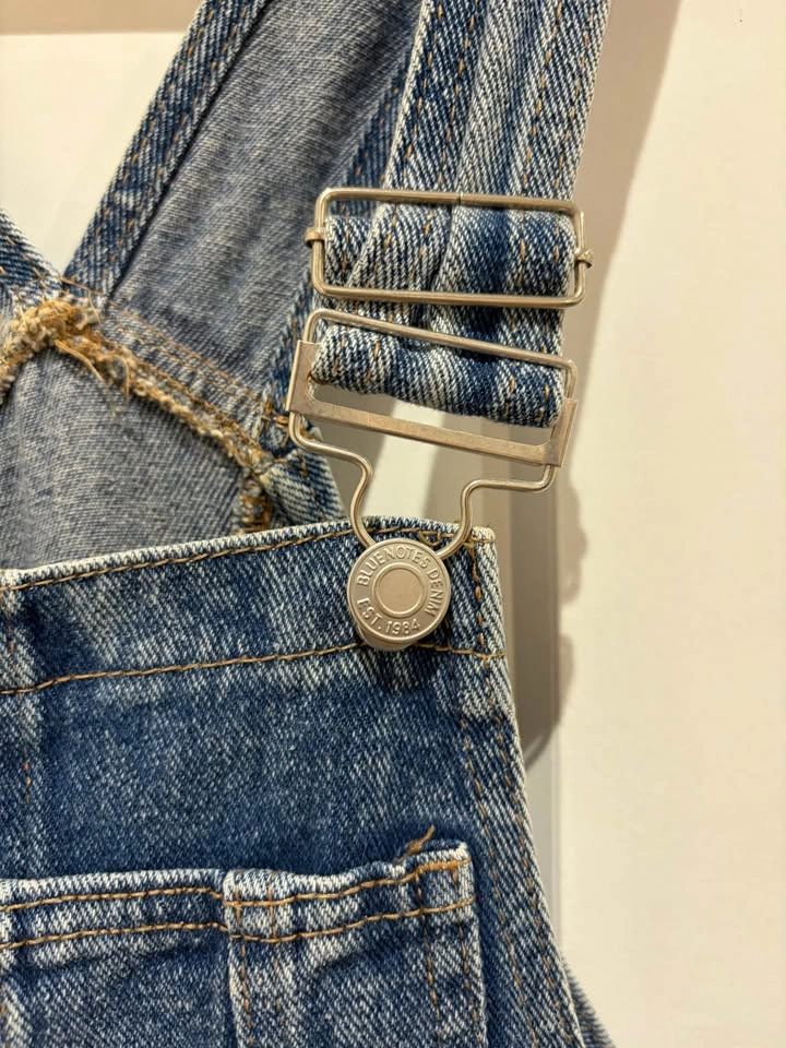 Bluenotes Distressed Denim Overalls - photo 3