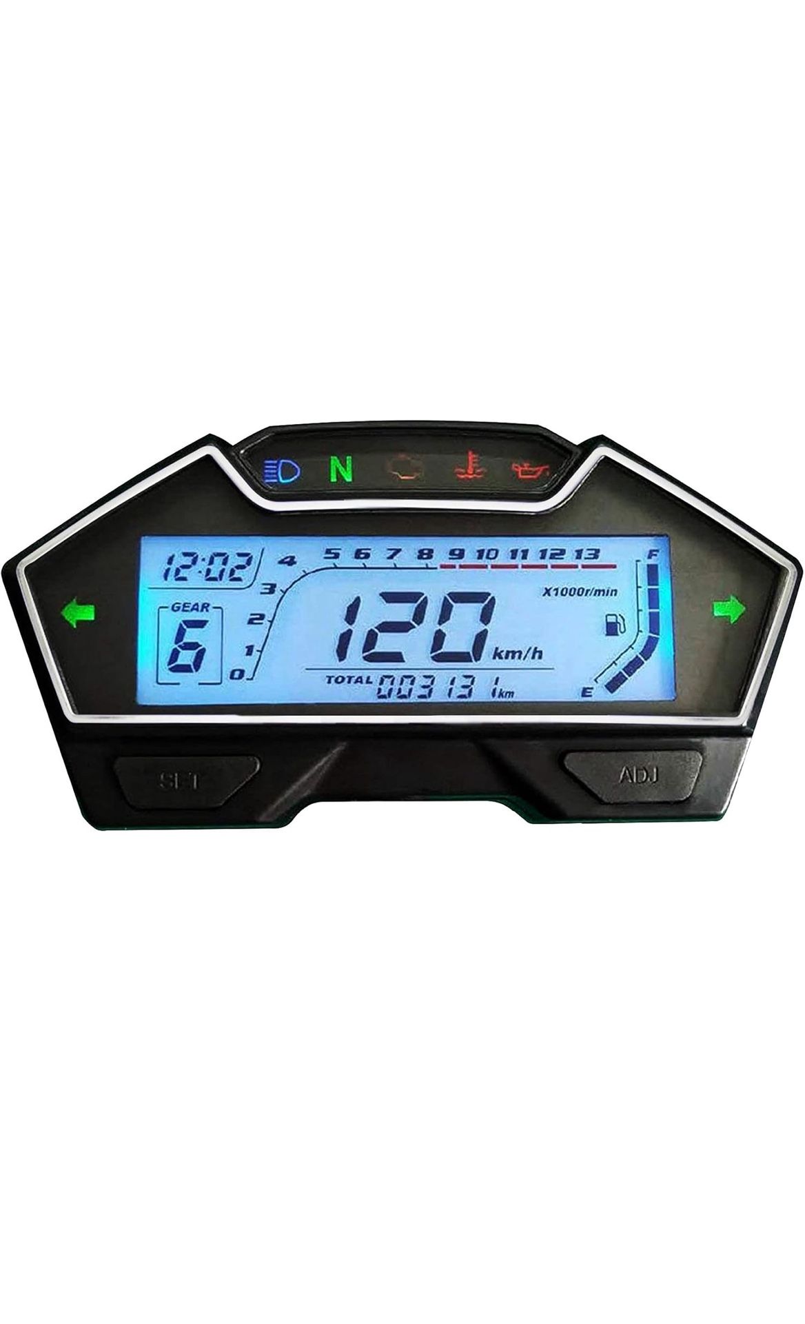 SAMDO Universal Motorcycle Speedometer Odometer Tachometer RPM G