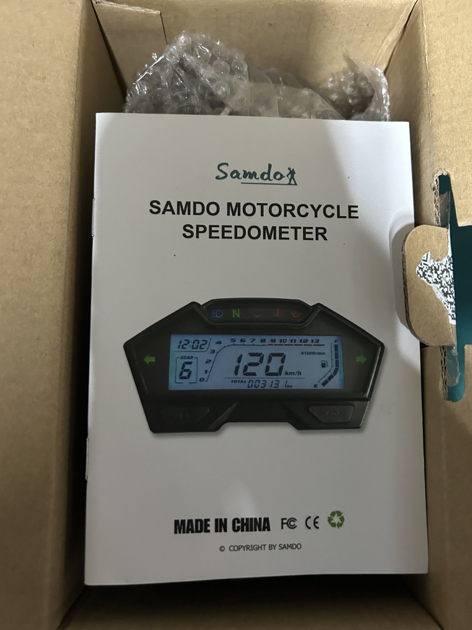 SAMDO Universal Motorcycle Speedometer Odometer Tachometer RPM G - photo 5