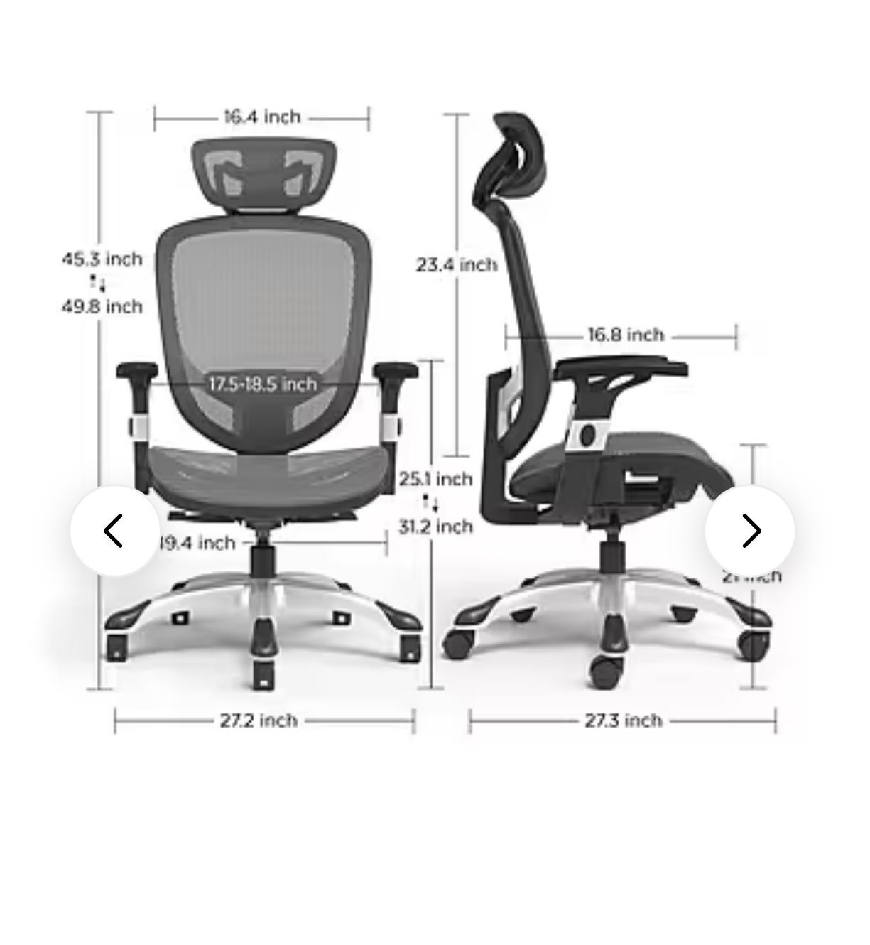 Hyken Ergonomic Mesh Swivel Task Chair - photo 2
