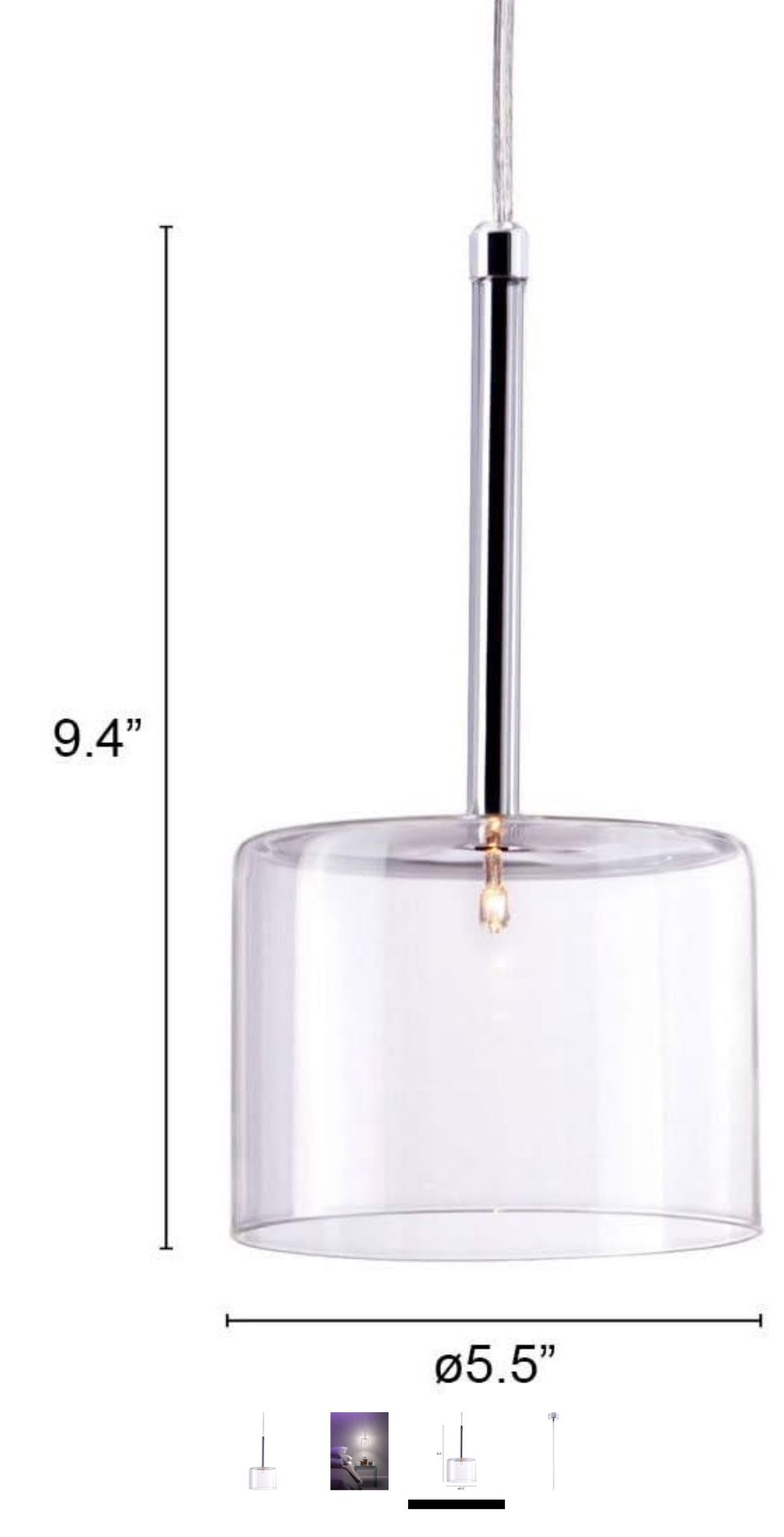 ZUO Storm Ceiling Lamp in Clear - ZO-50136 - photo 3