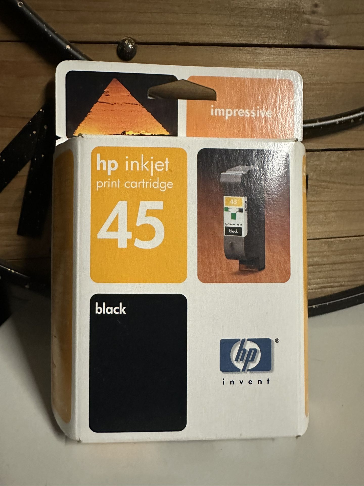 Genuine HP Ink Cartridge 45 Black Factory Sealed New