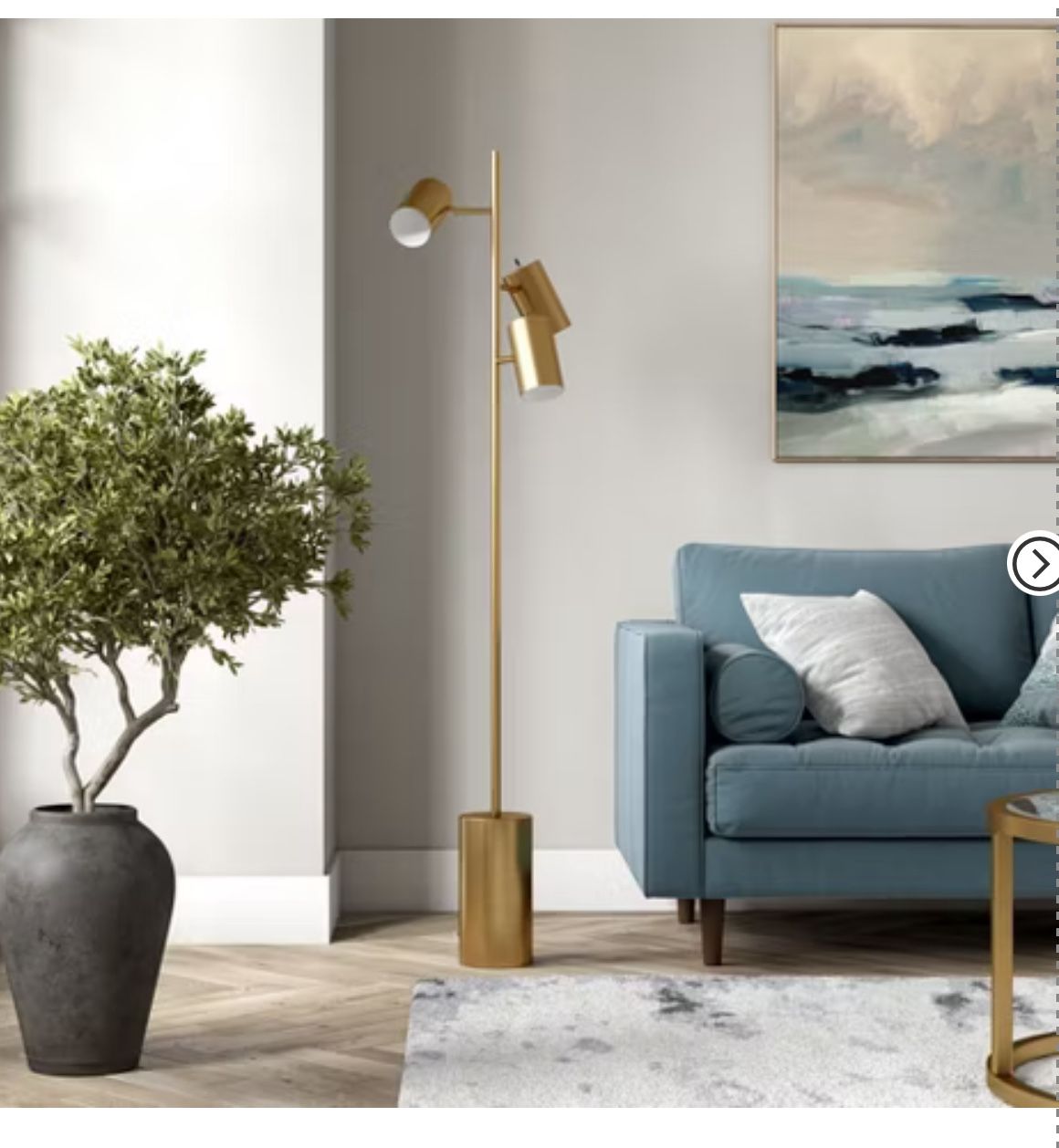 Hampton & Thyme 3-Light Floor Lamp with Metal Shade