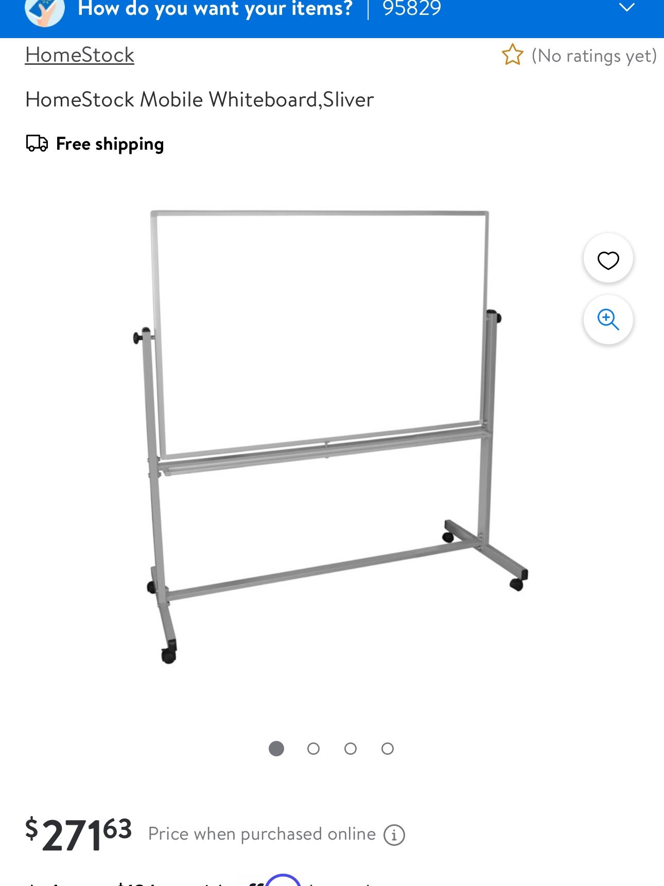 Double Side Whiteboard On Wheels