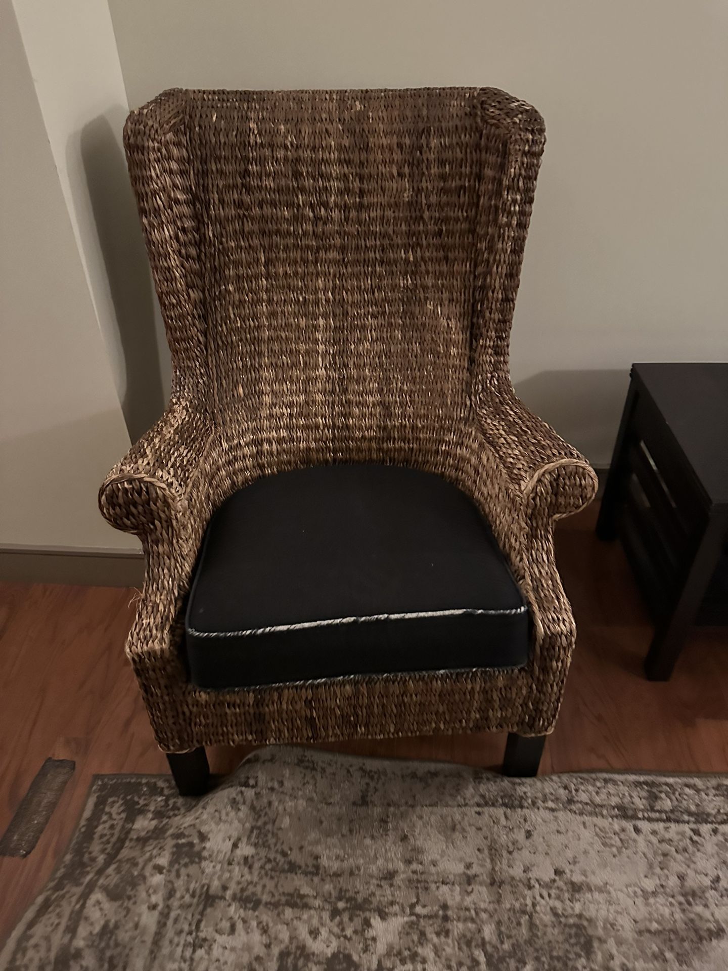 Pottery Barn Seagrass Wingback Armchair