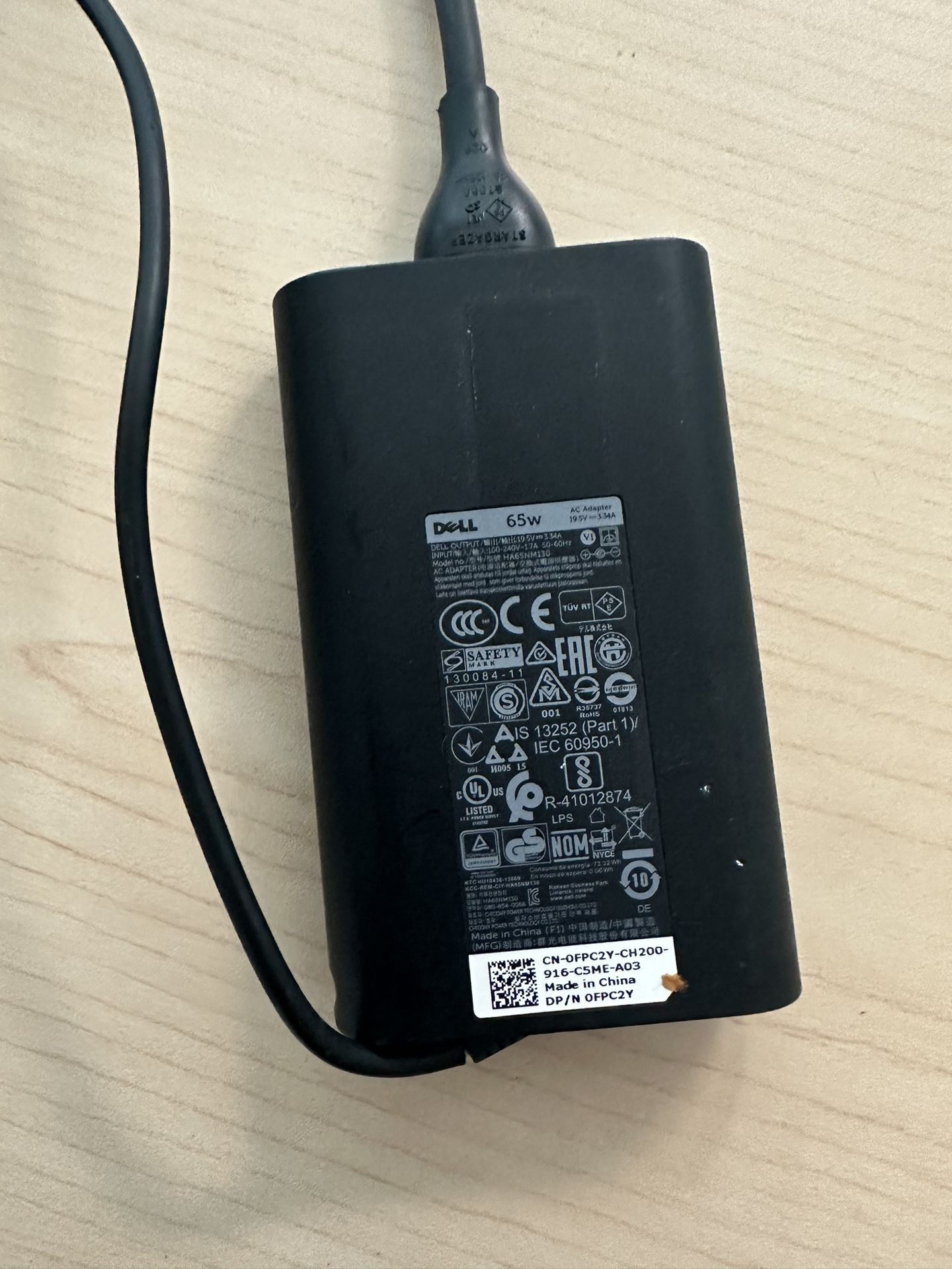 Dell 65W 19.5V 3.34A 7.4mm Power Supply - photo 2
