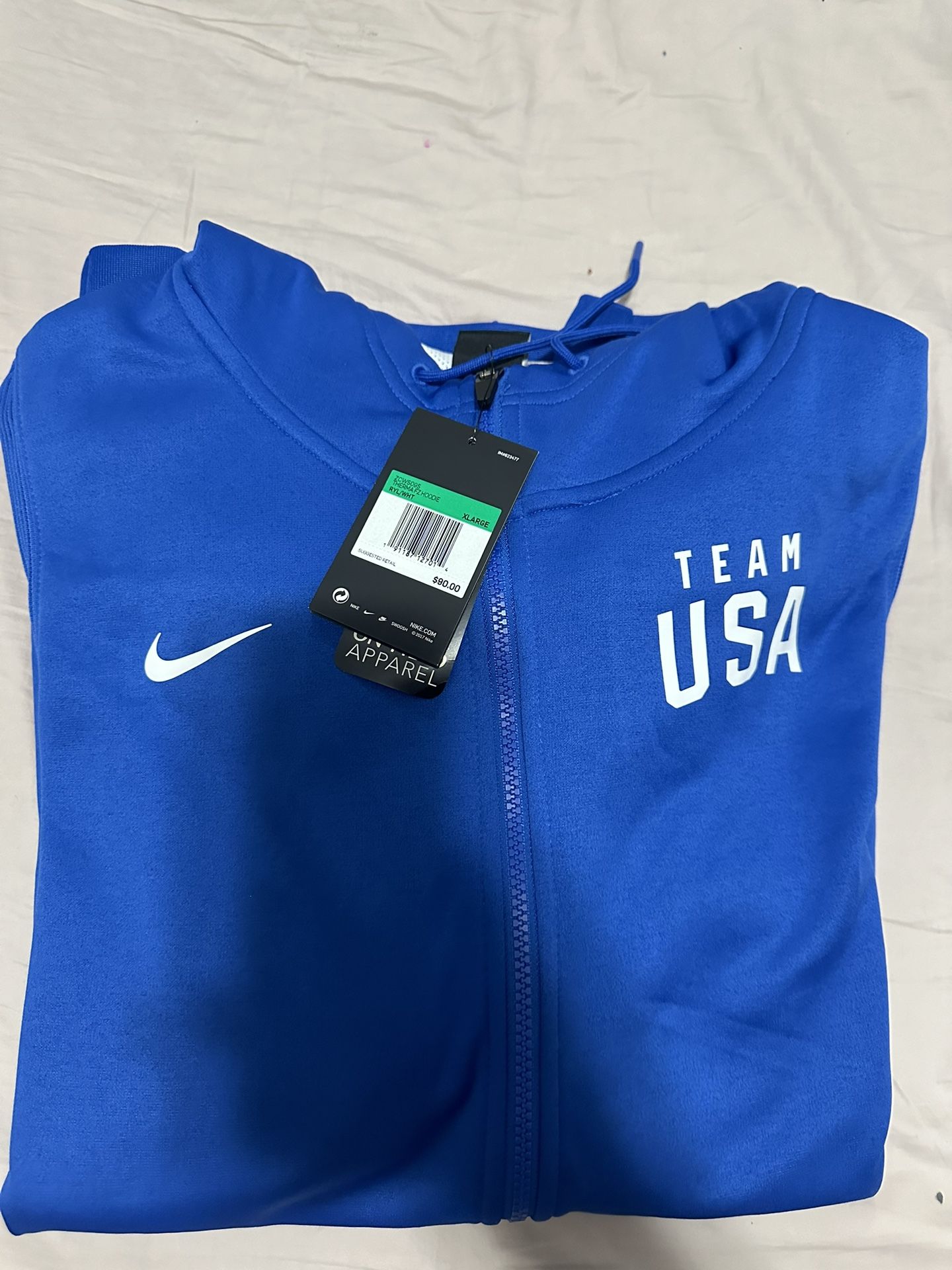 Men's Nike Royal Team USA Logo Performance Full-Zip Hoodie