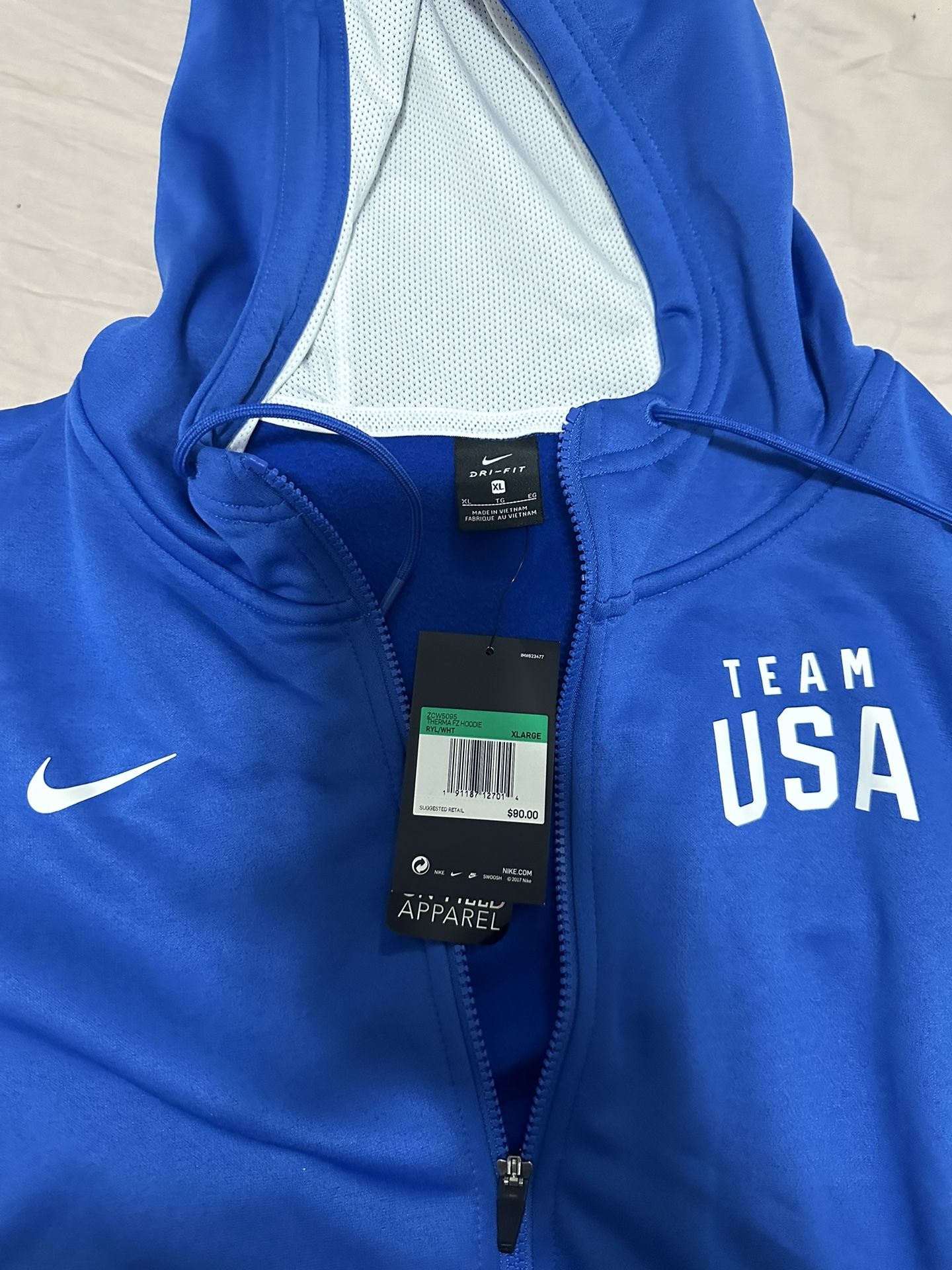 Men's Nike Royal Team USA Logo Performance Full-Zip Hoodie - photo 2