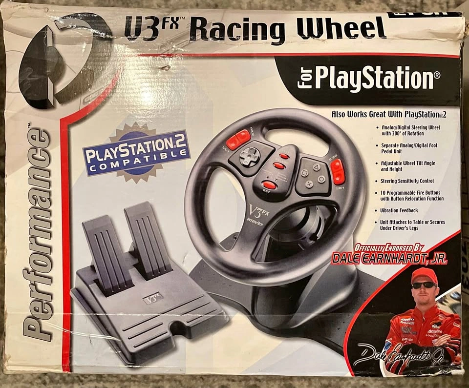 Vintage V3fx Racing Wheel for PlayStation SV-1118A