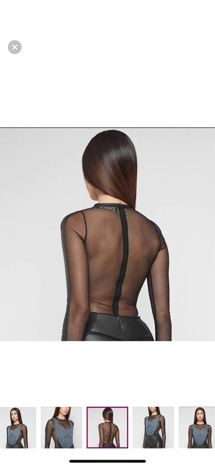 Maniere de Voir Bodysuit Jeans Leather - photo 3