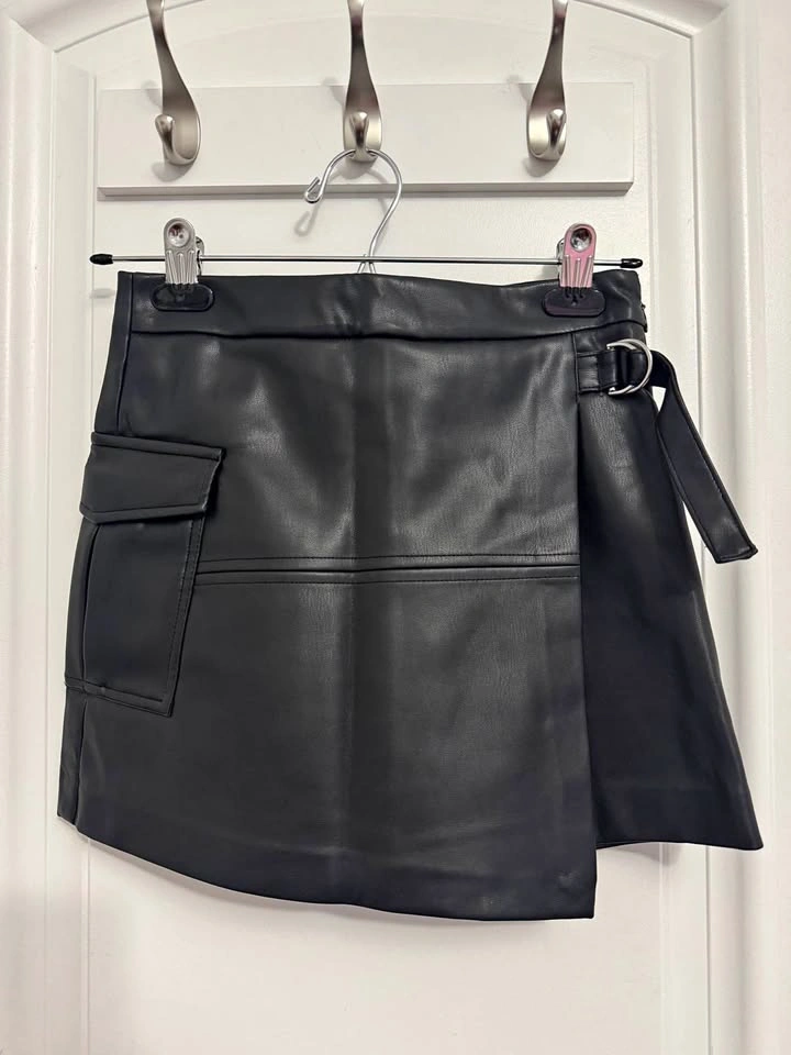 Zara Leather Shorts Skirt XS