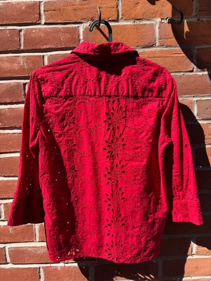 ZARA EMBROIDERED POPLIN SHIRT ZW COLLECTION XS - photo 4