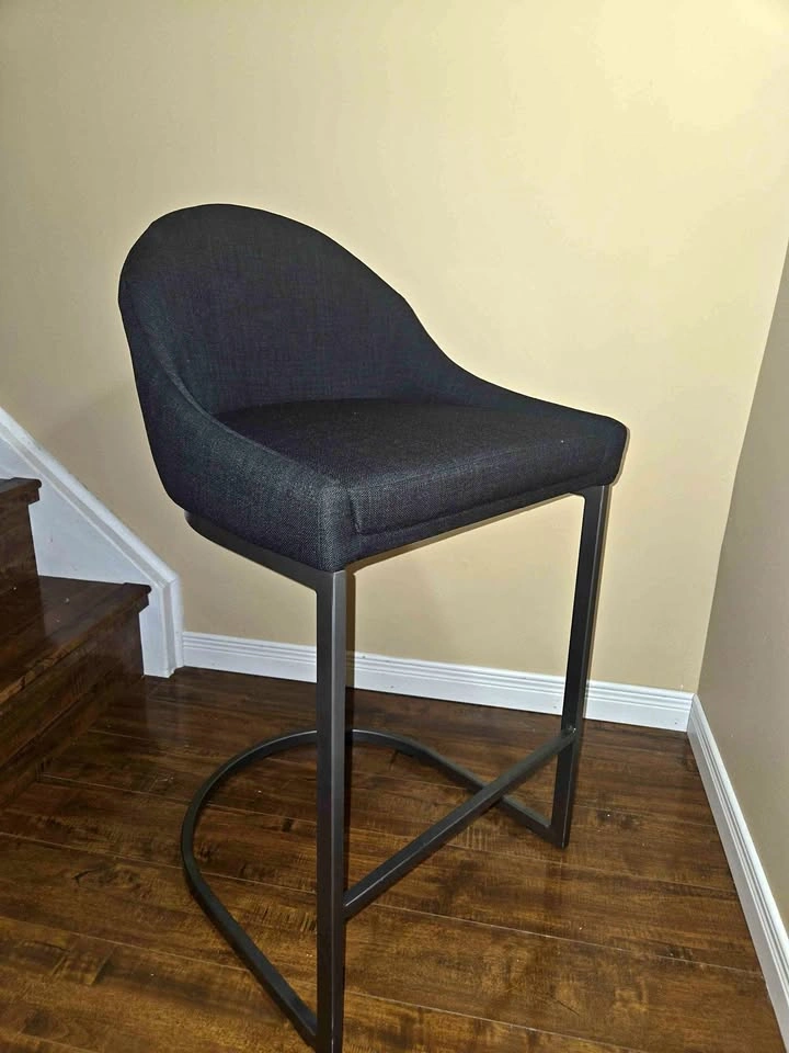 3 Charcoal Grey Bar Height Stools