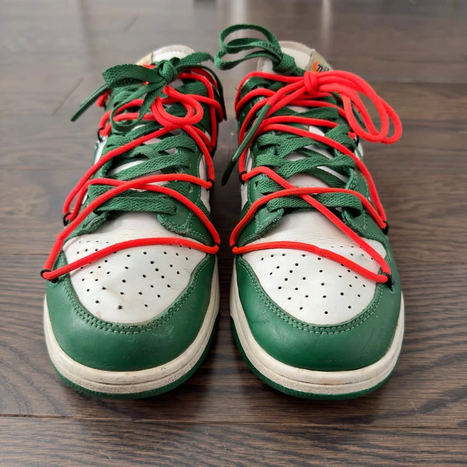 Off-White x Nike Dunk Low Pine Green Sz 9.5 - photo 2