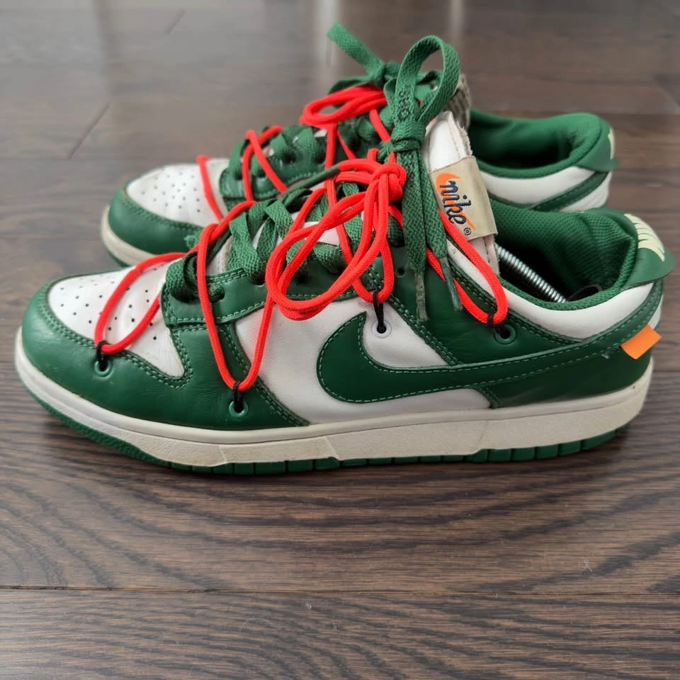 Off-White x Nike Dunk Low Pine Green Sz 9.5