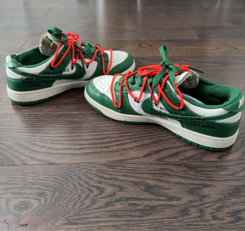 Off-White x Nike Dunk Low Pine Green Sz 9.5 - photo 5