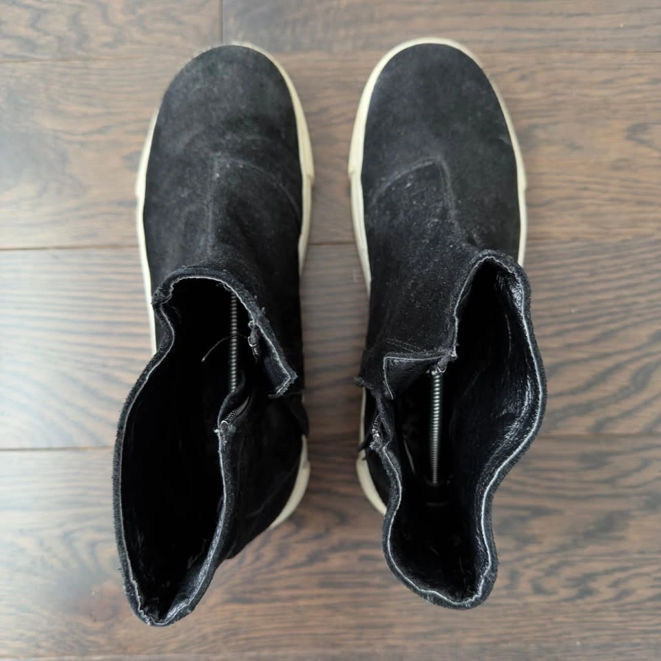 DBYD Gnak Black Suede Zip High-Top Sneakers EU 42 - Gently Used - photo 5