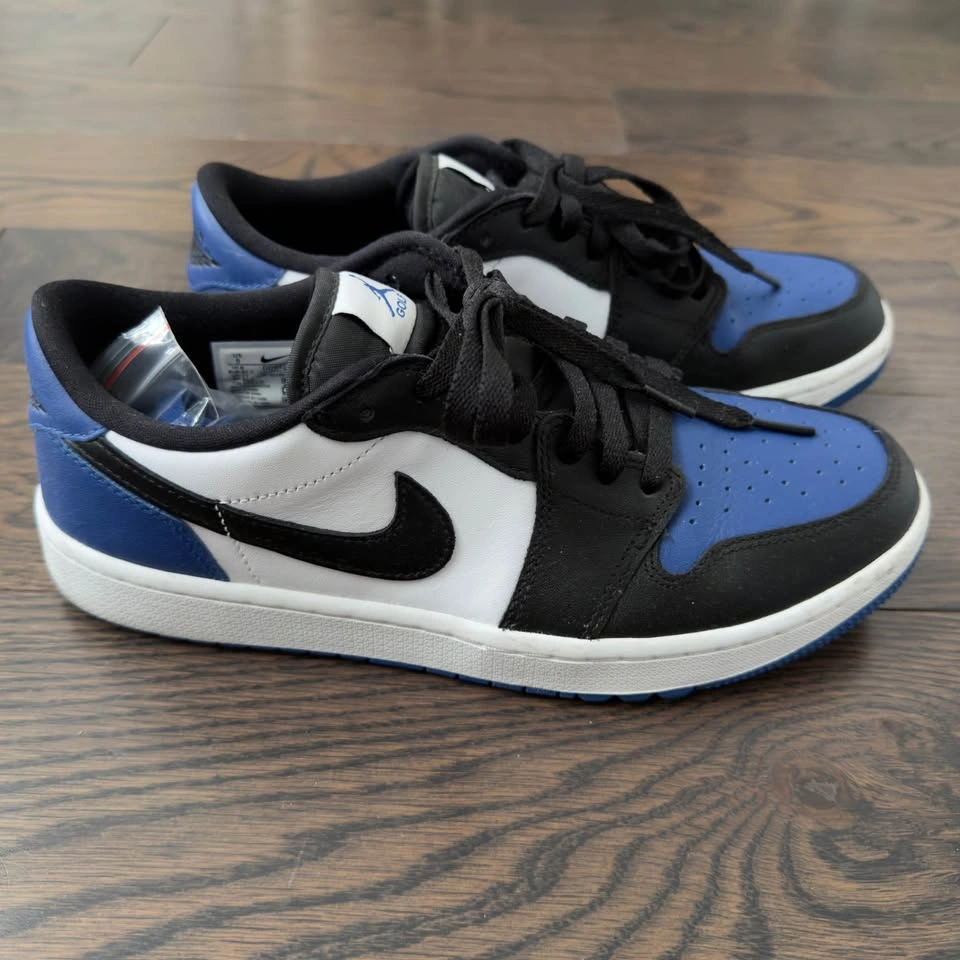 Jordan 1 Low G Golf Black/White/Royal Blue Men’s Sz 9