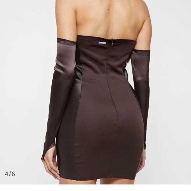 Black Halter Cutout Mini Dress - Maniere De Voir - photo 4