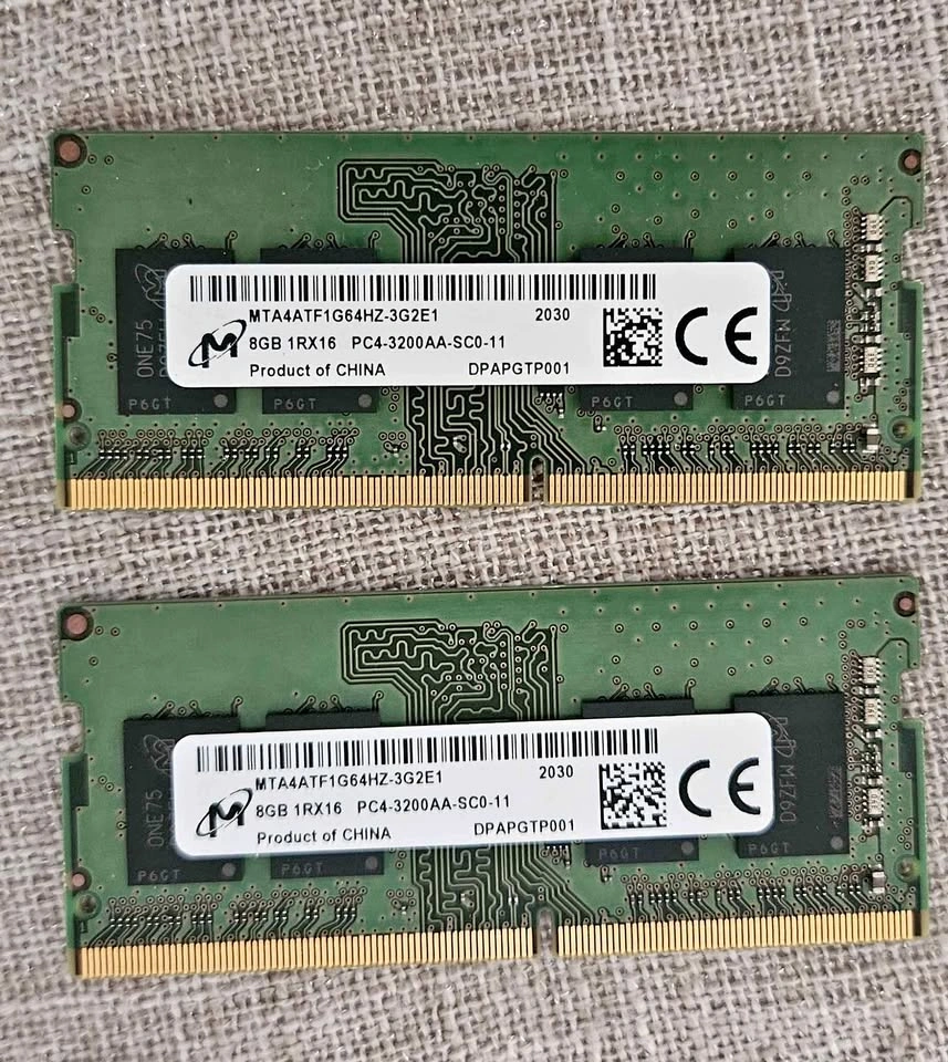 16GB DDR4 RAM SO-DIMM (Two 8GB Sticks)