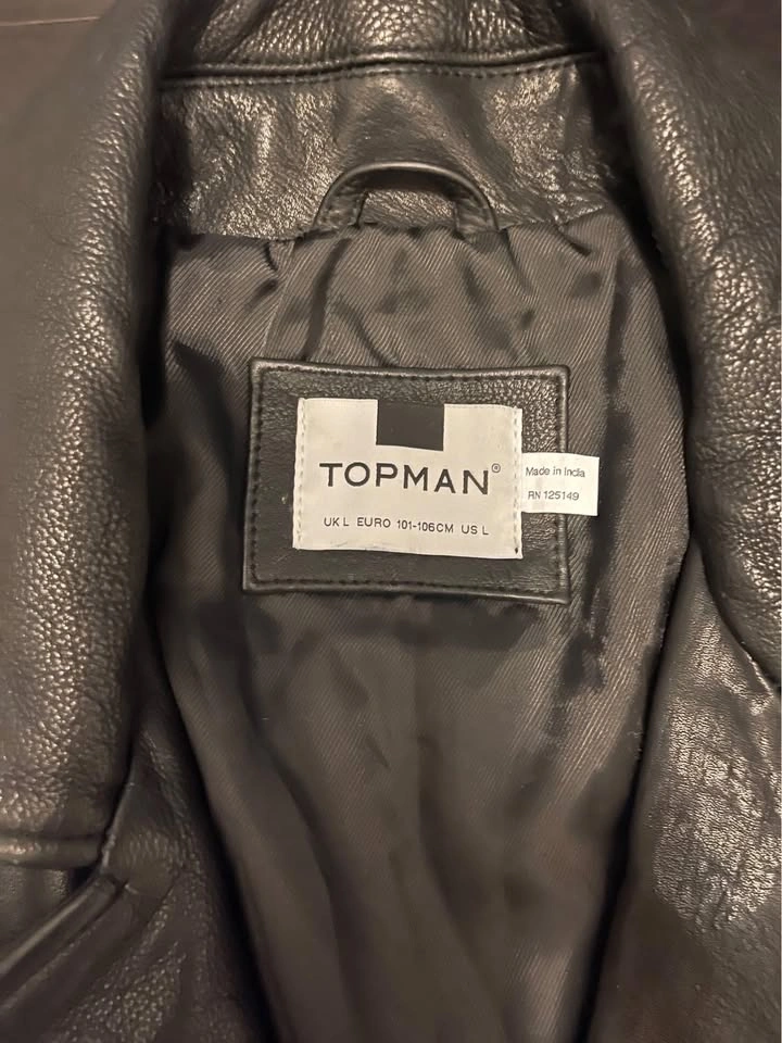 Topman Genuine Calf Leather Biker Jacket – Rare "Road to Nowhere - photo 5