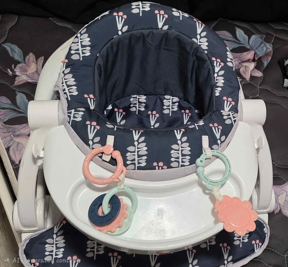 Baby booster seat with tray and toys - photo 2