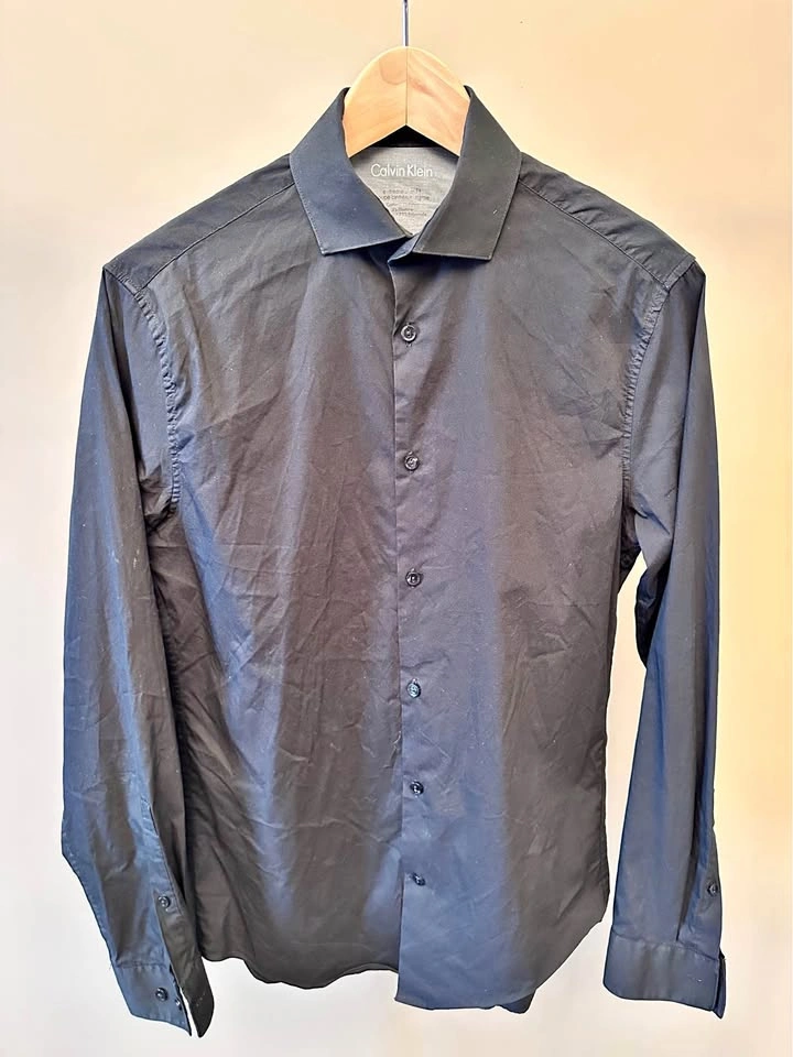 Calvin Klein Black Dress Shirt Slim (14-15 yrs)