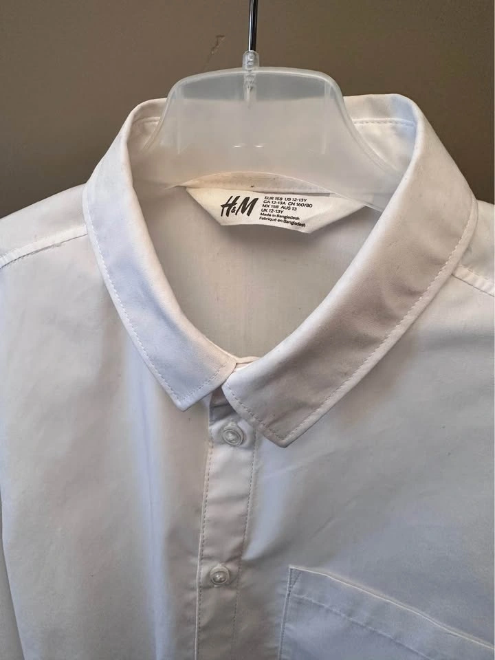 White H&M Dress Shirt (12-13 years) - photo 3