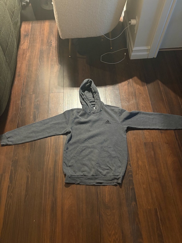 Adidas Hoodie - Grey - Size Medium