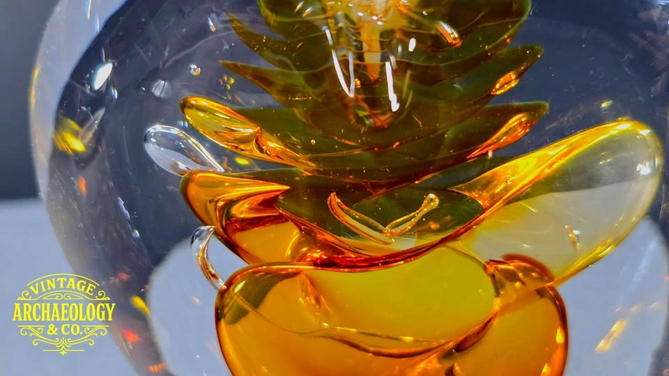 Adam Jablonski Signed Art Glass Heart Paperweight - photo 5