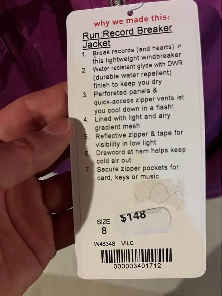 Brand new Lululemon Run: Record Breaker Jacket - RARE image indicator(5)