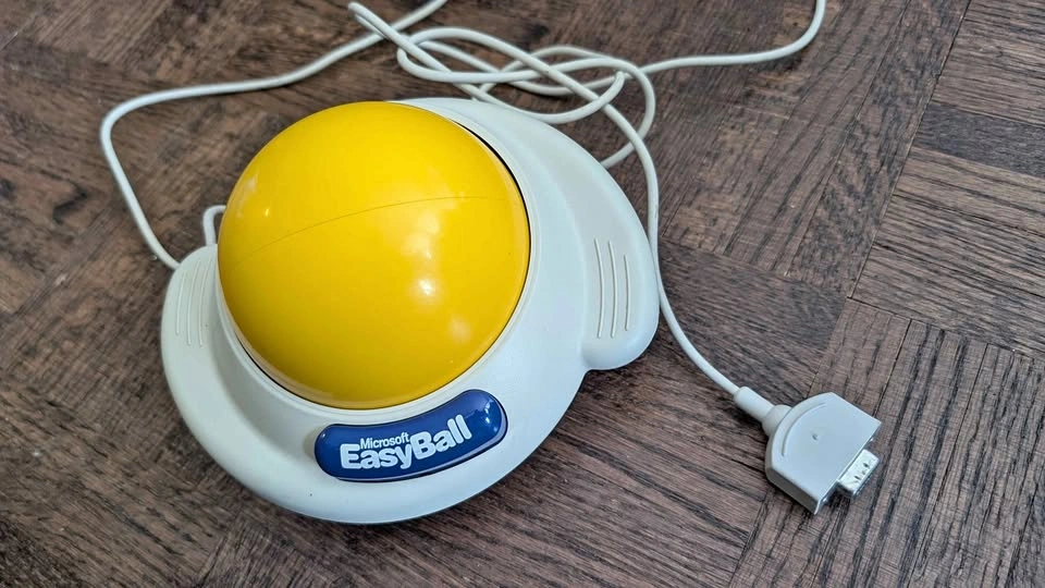 Vintage Microsoft EasyBall Trackball Mouse