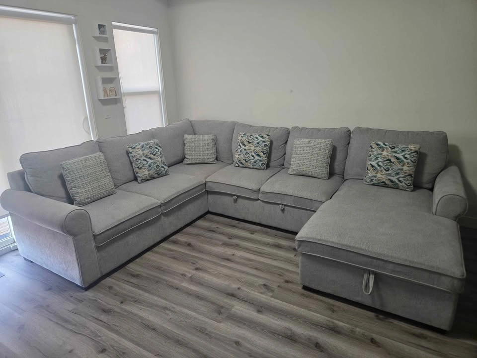 Sectional Sofa with Pull Out Bed and Storage - photo 2