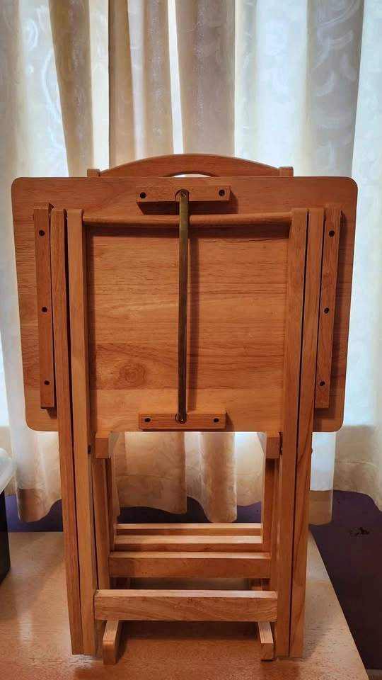 Wooden TV Tray Set with Stand (brand new) - photo 3