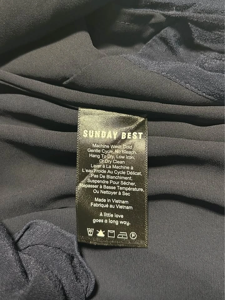 Aritzia Sunday Best Maud wrap dress - Navy, size small - photo 4