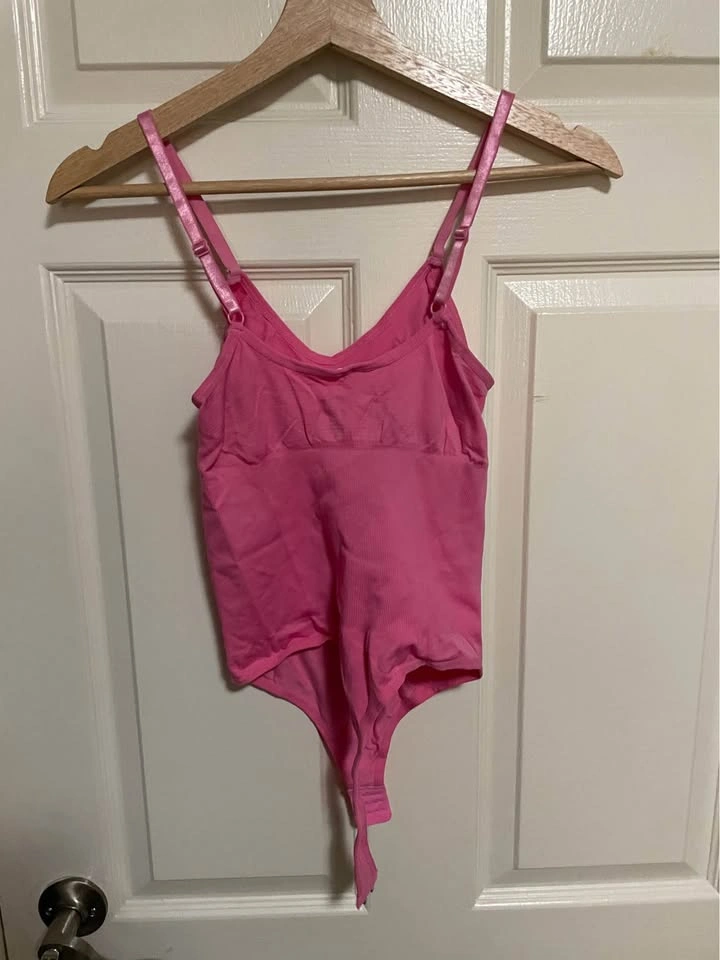 Pink Ribbed Bodysuit Size S - photo 2