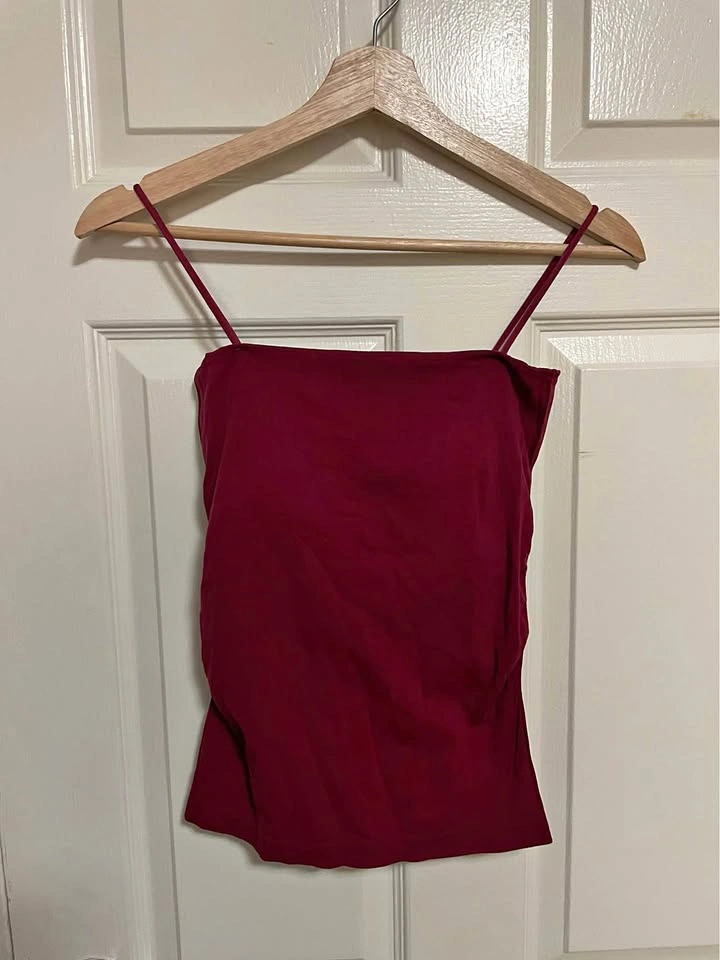 Burgundy Strappy Camisole Top size S