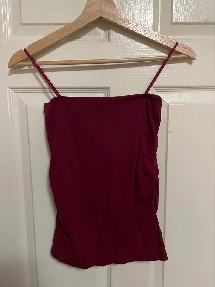 Burgundy Strappy Camisole Top size S - photo 2
