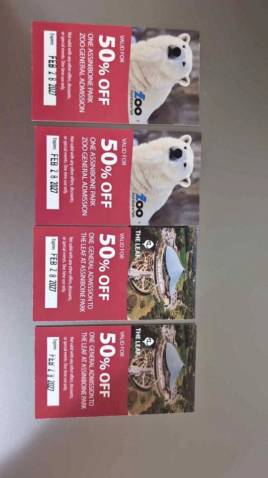 Assiniboine Zoo or Leaf Discount Coupon
