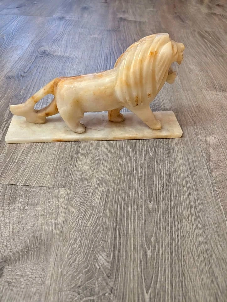 Marble Lion Statuette