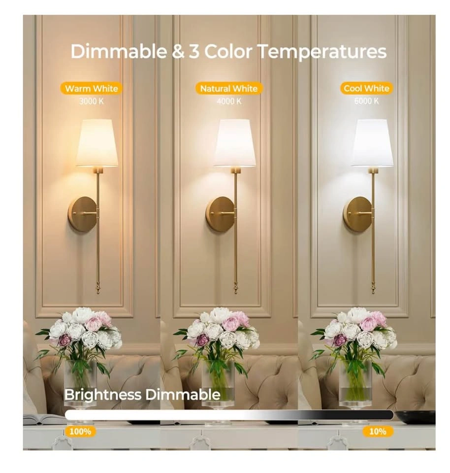 Brightown Battery Operated Wall Sconces Set of 2 - photo 4