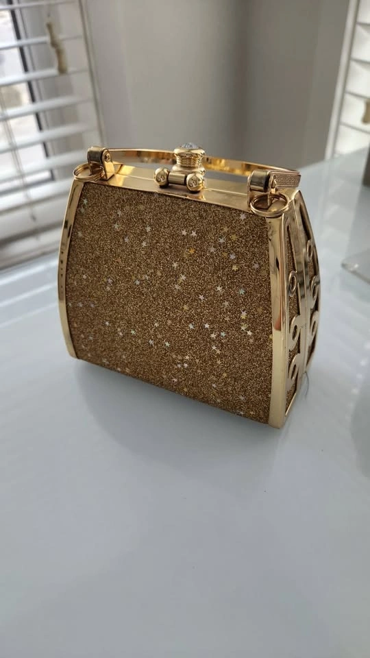 Gold Shimmer Minaudière (Evening Clutch Bag) - photo 2